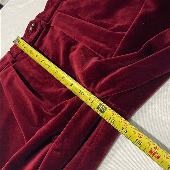 The Kooples Women's Velvet Carrot Pants Burgundy color size 34 France US size 2 - Picture 15 of 16